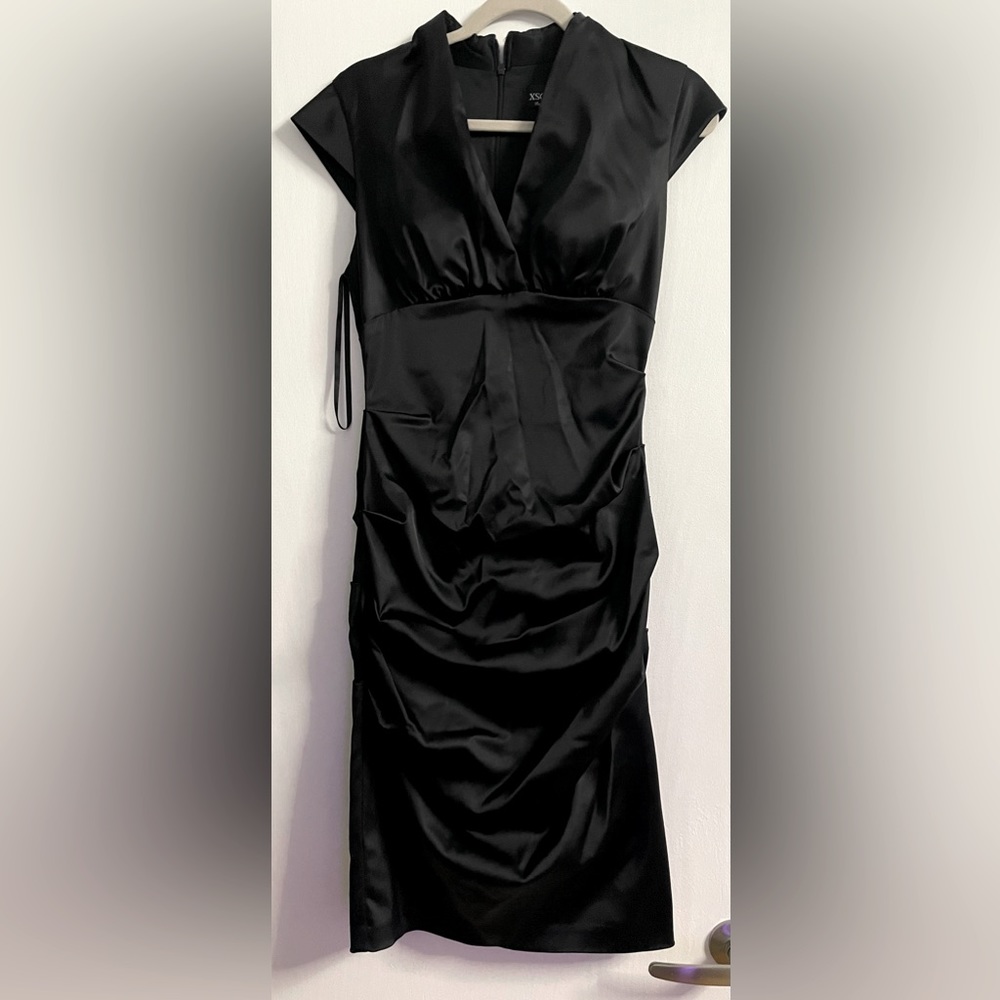 Black Xscape by Joanna Chen. Size 10 stretchy satin material